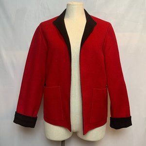 Vintage Handmade Reversible Red & Black Blazer Size M
